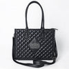 ADBG1703 American Darling Quilted Leather Tote Bag | Western Boot Stitched Carryall