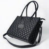 ADBG1703 American Darling Quilted Leather Tote Bag | Western Boot Stitched Carryall