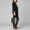 ADBG1704 American Darling Quilted Genuine Leather Tote | Hand-Tooled Floral Panel Shoulder Bag
