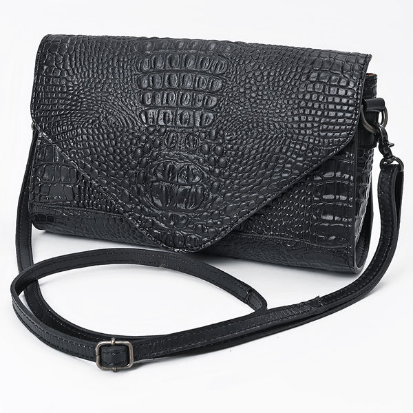 ADBG1709 American Darling Crocodile Embossed Small Crossbody Envelope Flap Purse