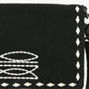 ADBG1712 American Darling Black Genuine Suede Wallet Bag | Boot Stitched Crossbody Purse