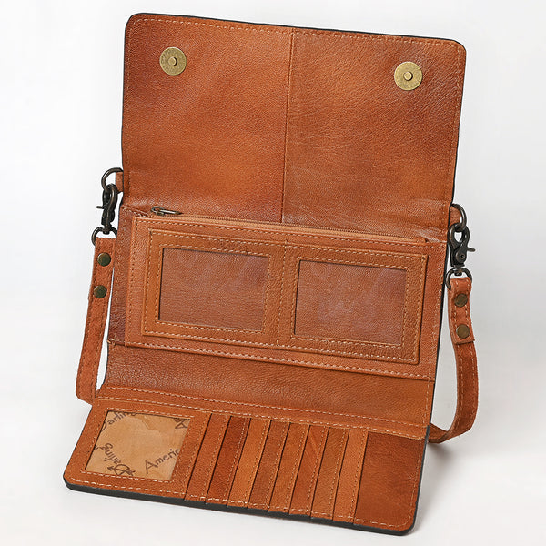ADBG1712 American Darling Genuine Suede Crossbody Bag | Western Boot Stitched Crossbody Purse