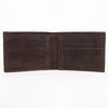 ADBGZ919 Genuine suede Leather Bifold Wallet with White Embroidered Stitch Detail