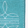 ADBGZ920 Genuine suede Leather Trifold Wallet with White Western Stitch Embroidery