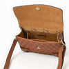 ADBGA751 American Darling Quilted Hand Tooled Genuine Leather Small Cross body Bag