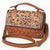 ADBGA751 American Darling Quilted Hand Tooled Genuine Leather Small Cross body Bag
