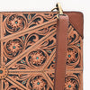 ADBGA752 American Darling Hand Tooled Floral Carved Genuine Leather Portfolio Bag