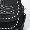 ADBGM592 Western Stitch Leather Crossbody - Cowgirl Saddle Purse