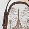 ADBGM594 Eiffel Tower Hair-On Leather Sling Bag - Western Paris Travel Edition