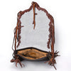 ADBGM603 Hair-On Hide Fringe Messenger Bag - Genuine Leather Western Saddle Purse