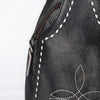 ADBGM605 Genuine Leather Western Sling Bag with White Stitching & Crossbody Strap