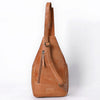 ADBGM605 Genuine Leather Western Sling Bag with White Stitching & Crossbody Strap