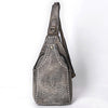 ADBGM605 Genuine Leather Western Sling Bag with White Stitching & Crossbody Strap