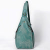ADBGM605 Genuine Leather Western Sling Bag with White Stitching & Crossbody Strap