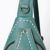 ADBGM605 Genuine Leather Western Sling Bag with White Stitching & Crossbody Strap