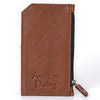 ADCCM101 Hand-Painted Card Holder - Western Cowhide Leather Zip Wallet