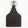 ADKRM144 Hand-Painted Cowhide Leather Keyring Southwestern Cactus Bloom Design