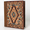 ADBG1040 American Darling Hand-Tooled Floral Genuine Leather Western Portfolio Bag