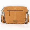 ADBGA772 American Darling Genuine Suede Leather Buck Stitched Cross body Bag