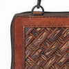 ADBG1716 American Darling Basket Weave Small Crossbody Bag | Leather Wallet Purse