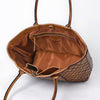 ADBGM607 Tote Bag - Quilted Genuine Leather Western Tote in Tan Saddle Finish
