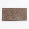 ADBG1687 American Darling Genuine Suede Clutch Bag | Western Boot Stitched Wallet