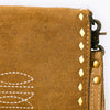 ADBG1717 American Darling Genuine Suede Organizer Bag Western Boot Stitched Clutch