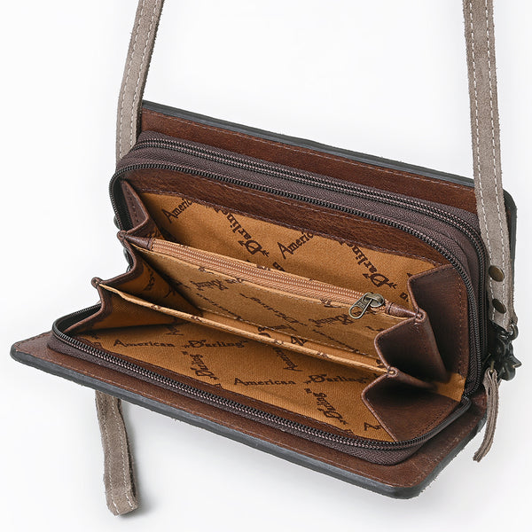 ADBG1717 American Darling Genuine Suede Organizer Bag Western Boot Stitched Clutch