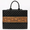 ADBGA775 American Darling Quilted Hand Tooled Genuine Leather Tote Bag