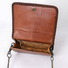 ADBGM622 Western Organiser Bag - Hair-On Leather Las Vegas Print with Chain Strap & Whipstitch Trim
