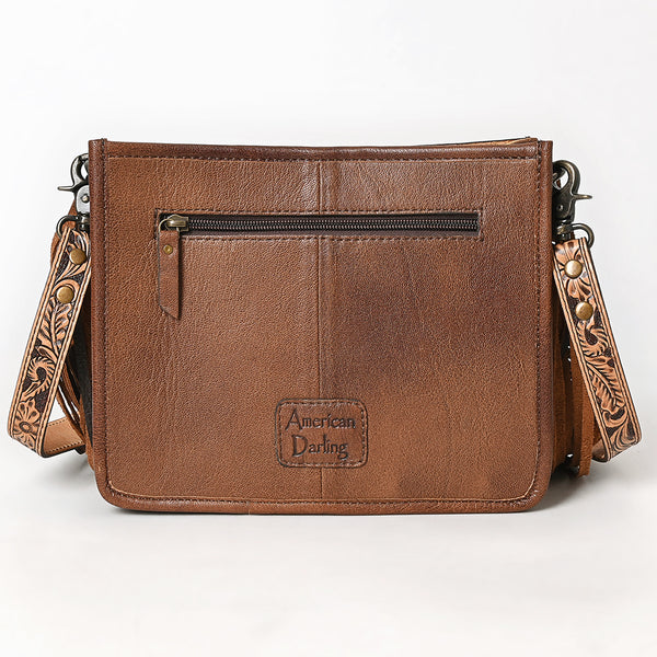 ADBG323 American Darling Hand Tooled Leather Messenger Bag