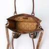 ADBG1718 American Darling Hair-On Cowhide Fringe Tote Bag | Hand-Tooled Western Shoulder Bag