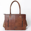 ADBG1718 American Darling Hair-On Cowhide Fringe Tote Bag | Hand-Tooled Western Shoulder Bag