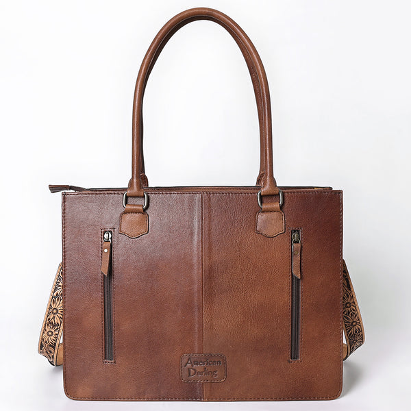 ADBG1718 American Darling Hair-On Cowhide Fringe Tote Bag | Hand-Tooled Western Shoulder Bag