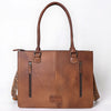 ADBG1718 American Darling Hair-On Cowhide Fringe Tote Bag | Hand-Tooled Western Shoulder Bag