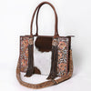 ADBG1718 American Darling Hair-On Cowhide Fringe Tote Bag | Hand-Tooled Western Shoulder Bag