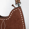 ADBG1720 American Darling Genuine Suede Hobo Bag Boot Stitched Tooled Leather Strap