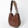 ADBG1720 American Darling Genuine Suede Hobo Bag Boot Stitched Tooled Leather Strap