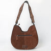 ADBG1720 American Darling Genuine Suede Hobo Bag Boot Stitched Tooled Leather Strap