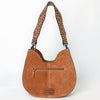 ADBG1720 American Darling Genuine Suede Hobo Bag Boot Stitched Tooled Leather Strap
