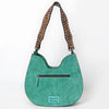 ADBG1720 American Darling Genuine Suede Hobo Bag Boot Stitched Tooled Leather Strap