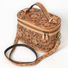ADBGA779 American Darling Hand Tooled Floral Carved Genuine Leather Jewelry Case
