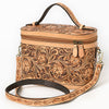 ADBGA779 American Darling Hand Tooled Floral Carved Genuine Leather Jewelry Case