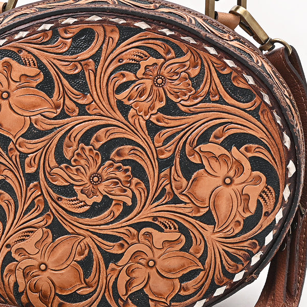 ADBGA780 American Darling Handcrafted Hand Tooled Leather Western Canteen Bag