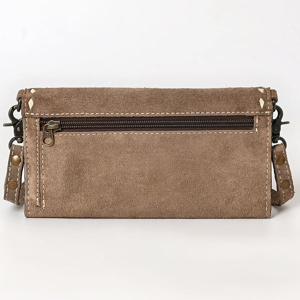 ADBG1712 American Darling Genuine Suede Crossbody Bag | Western Boot Stitched Crossbody Purse