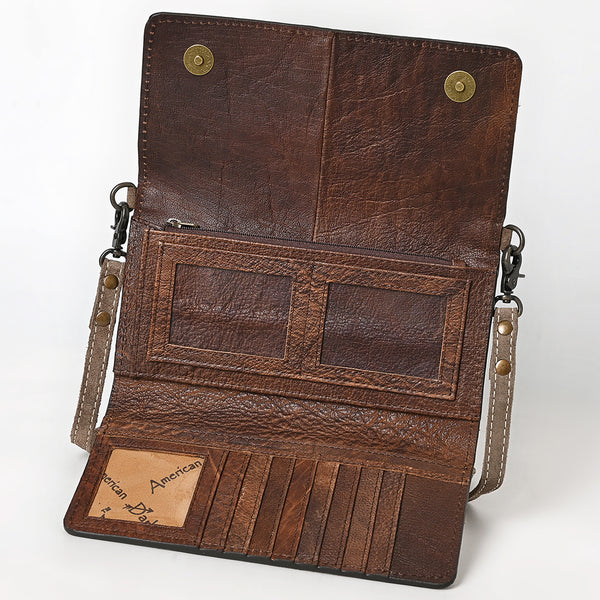 ADBG1712 American Darling Genuine Suede Crossbody Bag | Western Boot Stitched Crossbody Purse