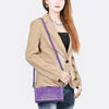 ADBG1712 American Darling Genuine Suede Crossbody Bag | Western Boot Stitched Crossbody Purse