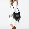 ADBGA733 American Darling Fringe Boot Stitched Genuine Leather Small Cross body Bag