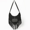 ADBGA733 American Darling Fringe Boot Stitched Genuine Leather Small Cross body Bag