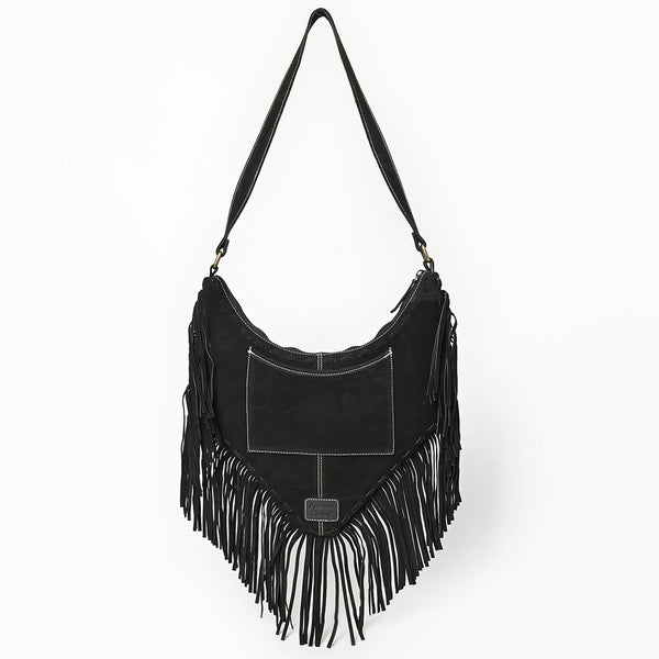 ADBGA733 American Darling Fringe Boot Stitched Genuine Leather Small Cross body Bag